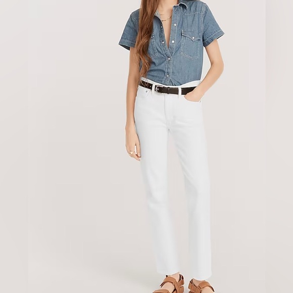 NWT J Crew 9”
Vintage Slim Straight  White Jeans size 27 - Picture 1 of 5